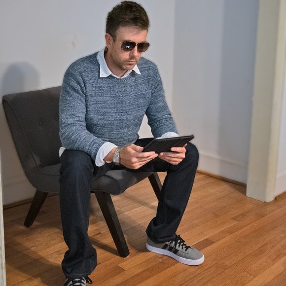 Slate & Stone Blue Marled Sweater - Picture 1 of 6